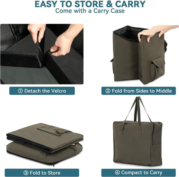 Cozy Dark Brown Dog/Cat Booster Seat with Pockets - Perfect for Small Pets in Cars, Trucks, and SUVs