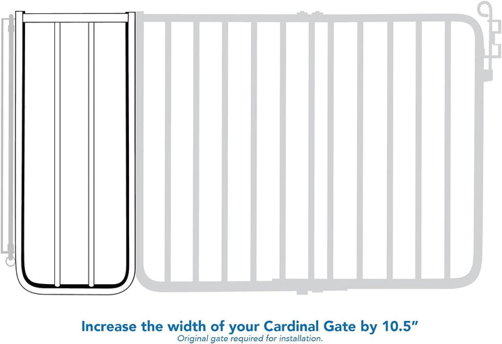 BX1 Baby Gate Extension - 10.5 Inch Wide Safety Gate Extension for Dogs - Stylish White Design