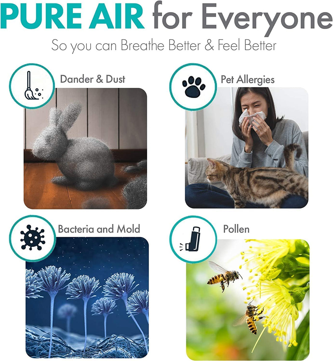 Breathe Easy: Breathesmart Flex HEPA Air Purifier for 1400 Sq. Ft - Ideal for Bedrooms, Eliminates Allergens, Dust, Mold, VOCs & Smoke