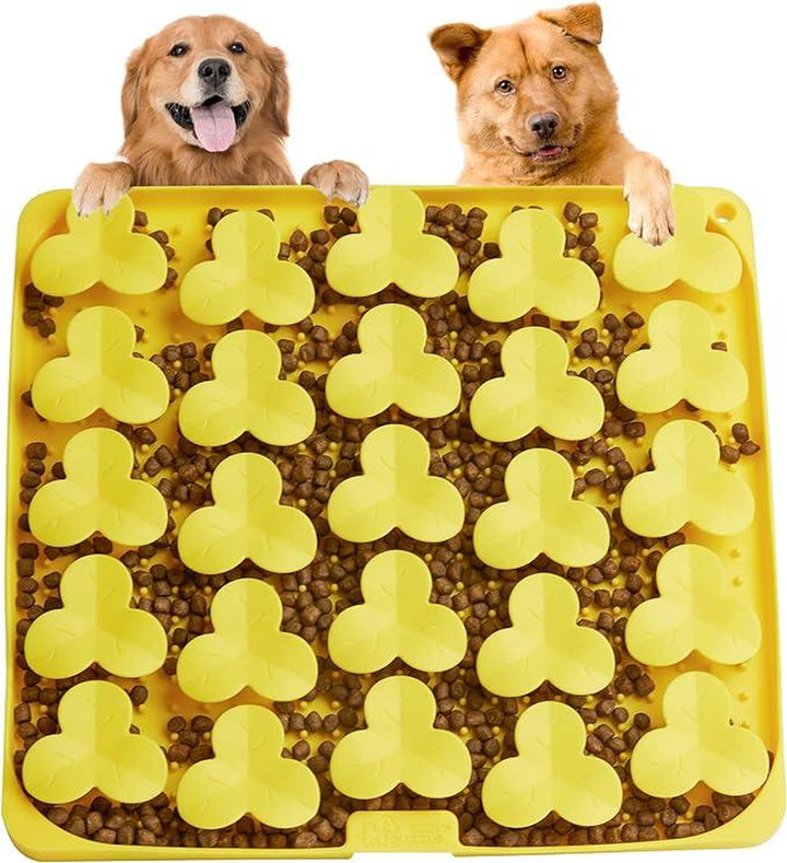 Interactive Silicone Lick Mat & Snuffle Mat for Dogs and Cats - Slow Feeder with Suction Cups, Dishwasher Safe, Perfect for Enrichment Feeding!