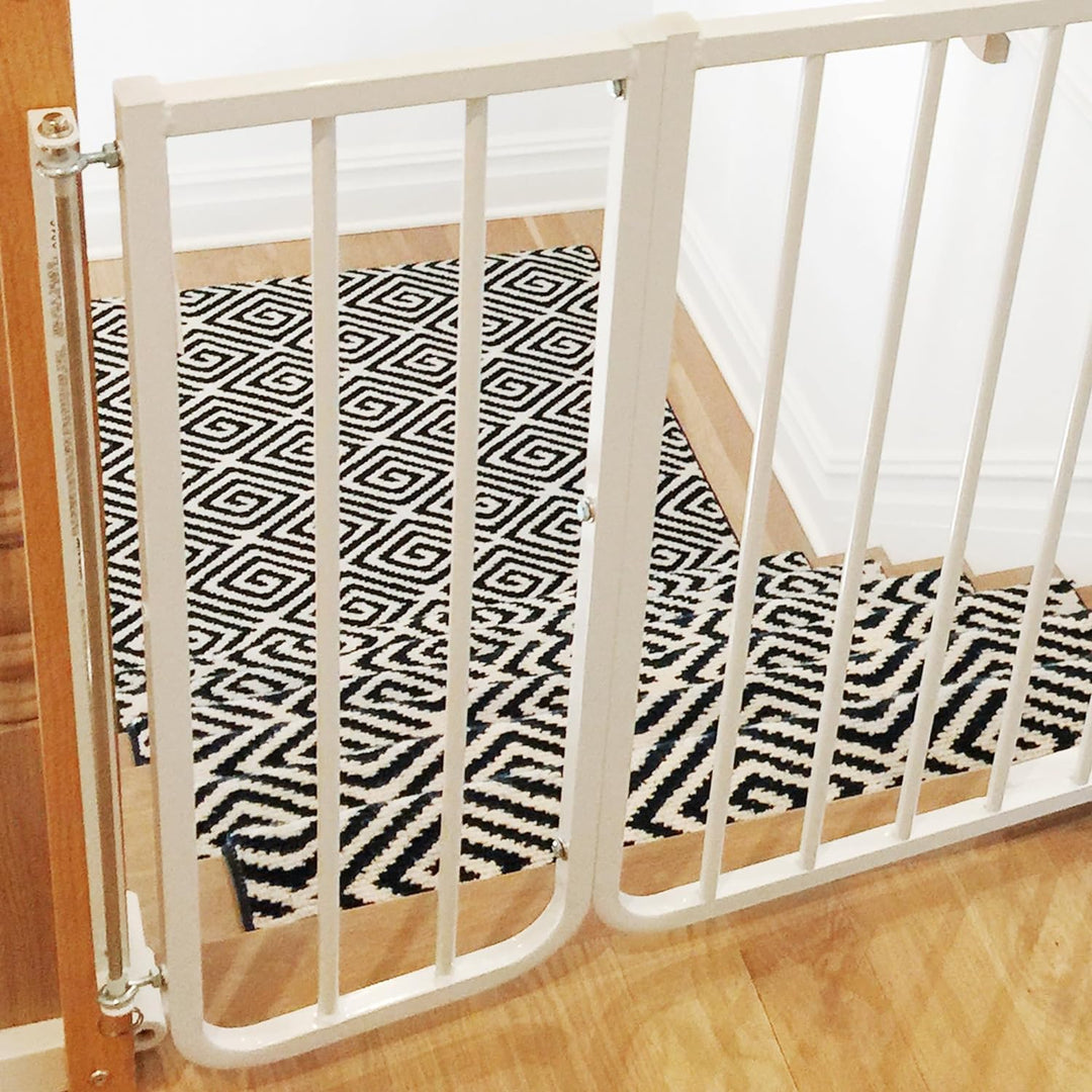 BX1 Baby Gate Extension - 10.5 Inch Wide Safety Gate Extension for Dogs - Stylish White Design