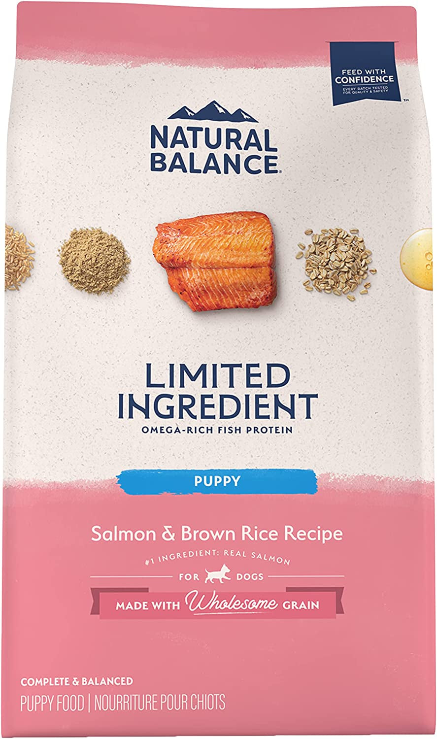 Premium Limited Ingredient Puppy Dry Dog Food with Salmon & Brown Rice - 24 lb Bag