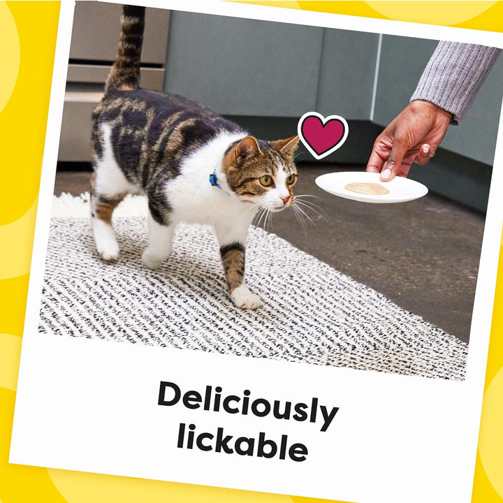 Indulge Your Cat with Creamy Beef Liver & Cheese Puree Treats - 24 Count Lickable, Squeezable Pouches!