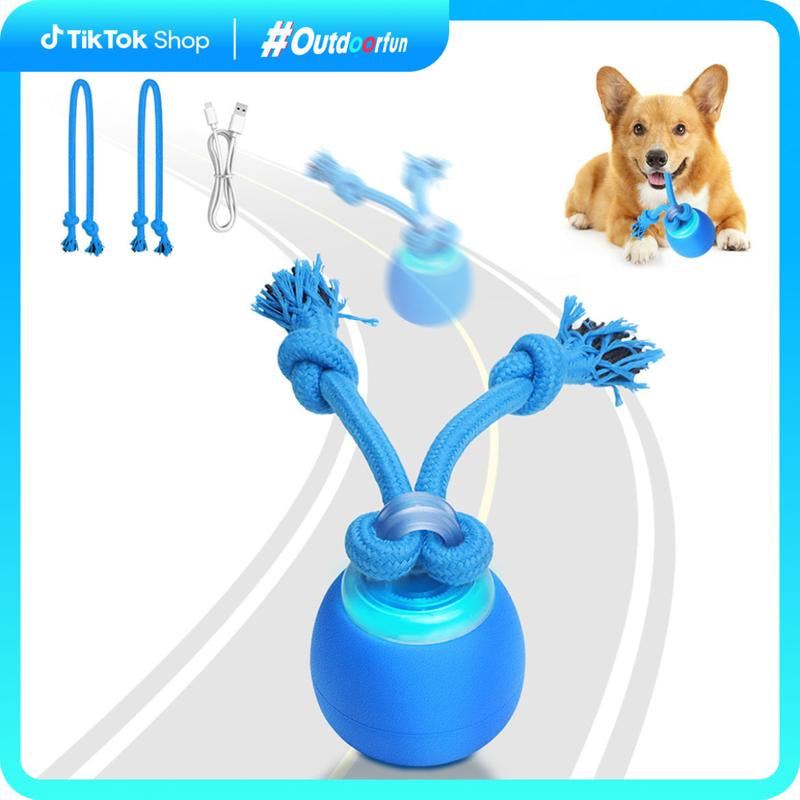Interactive Motion-Activated Squeaky Dog Ball - Rechargeable Enrichment Toy for Small/Medium Dogs - Perfect for Outdoor Fun & Daily Training!