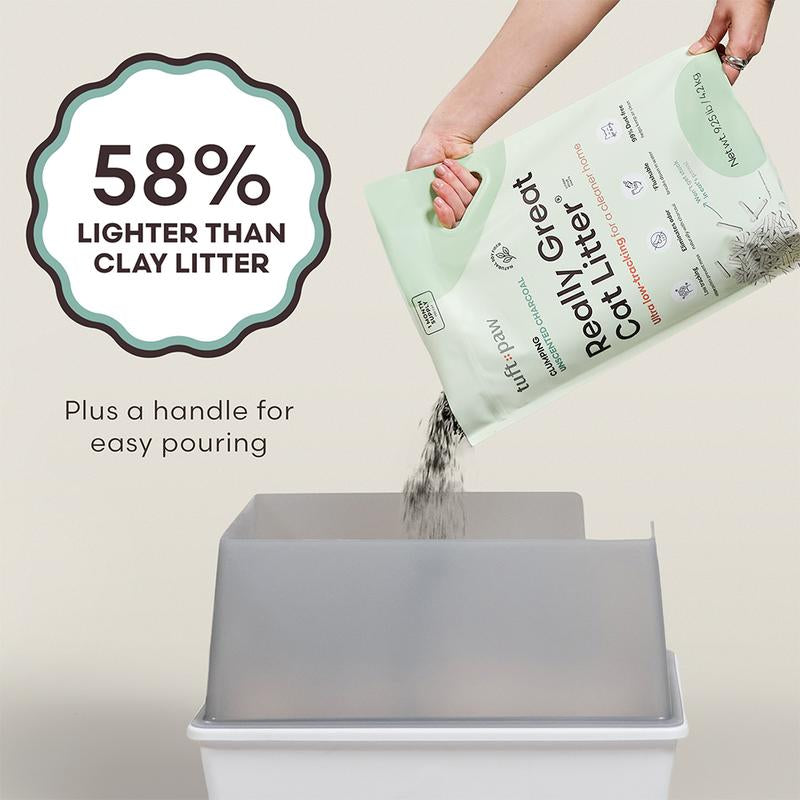 Really Great Cat Litter - Eco-Friendly Low-Tracking Tofu Pellets, Flushable, Clumping, Dust-Free with Superior Odor Control