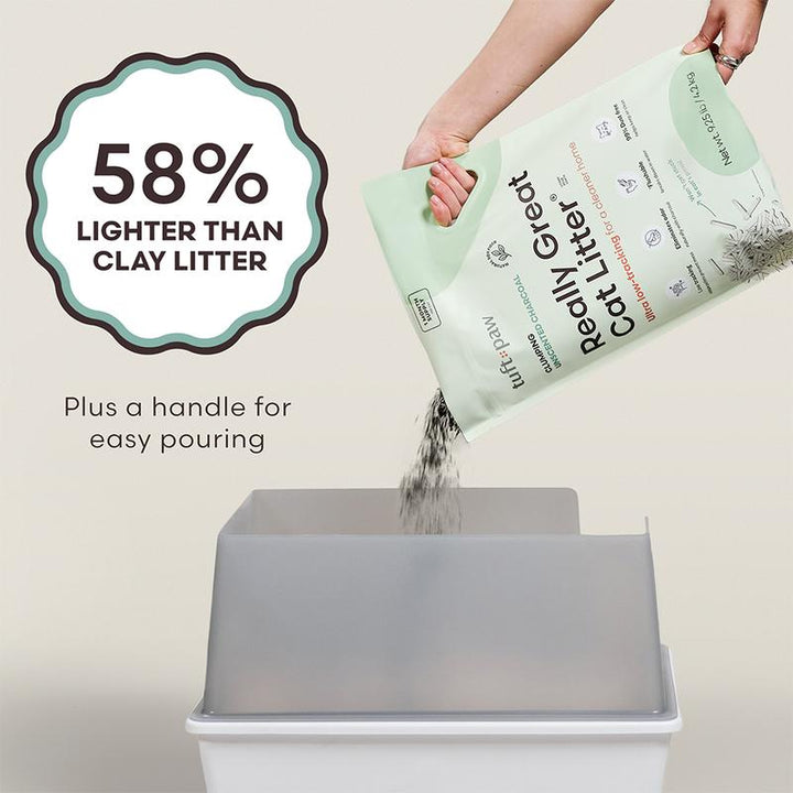 Really Great Cat Litter - Eco-Friendly Low-Tracking Tofu Pellets, Flushable, Clumping, Dust-Free with Superior Odor Control