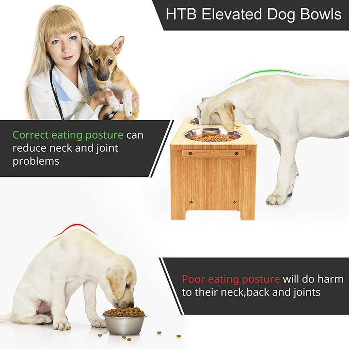 Elevated Dog Bowls with Stainless Steel - Ideal Feeding Stand for All Dog Sizes!