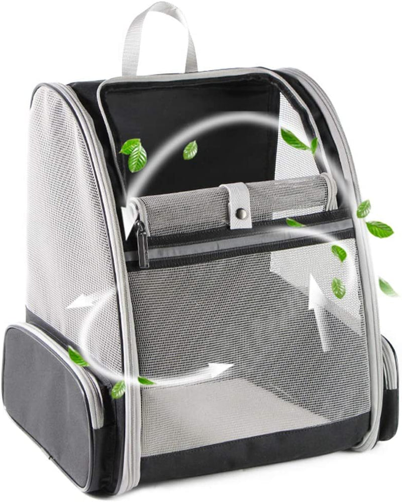 Stylish Black Bubble Backpack Pet Carrier for Cats and Dogs - Perfect for Travel!
