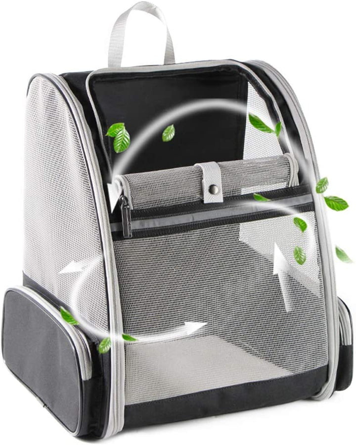 Stylish Black Bubble Backpack Pet Carrier for Cats and Dogs - Perfect for Travel!