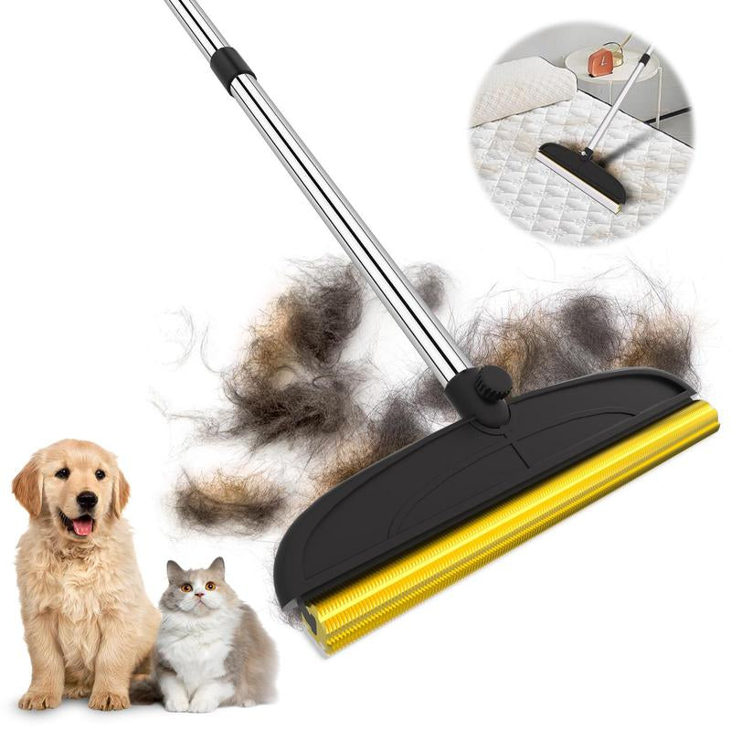 Ultimate Cat Hair Remover - Adjustable Pet Cleaning Brush with Hanging Ring for Effortless Pet Grooming and Carpet Care