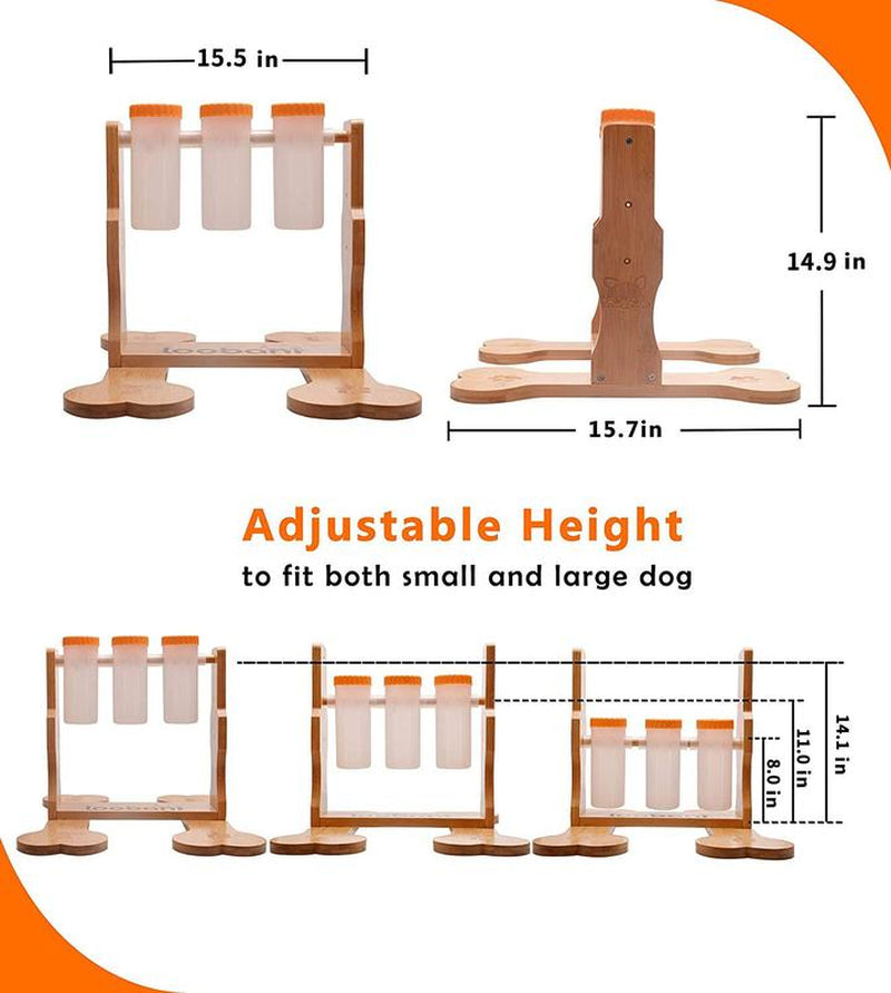 Interactive Dog Food Puzzle Toy - Adjustable Height IQ Training & Slow Feeder for All Dog Sizes