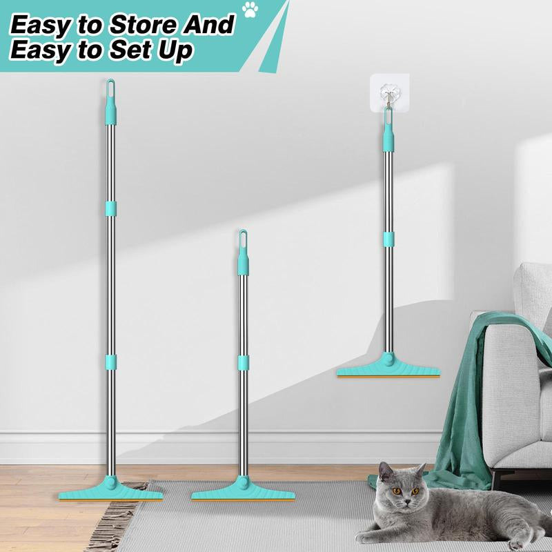 Ultimate Cat Hair Remover - Adjustable Pet Cleaning Brush with Hanging Ring for Effortless Pet Grooming and Carpet Care