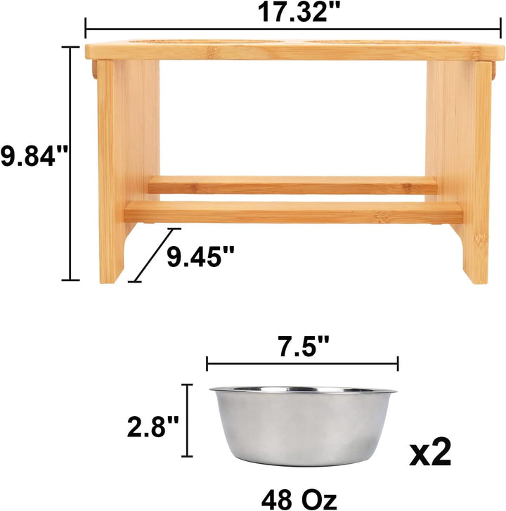 Elevated Dog Bowls with Stainless Steel - Ideal Feeding Stand for All Dog Sizes!