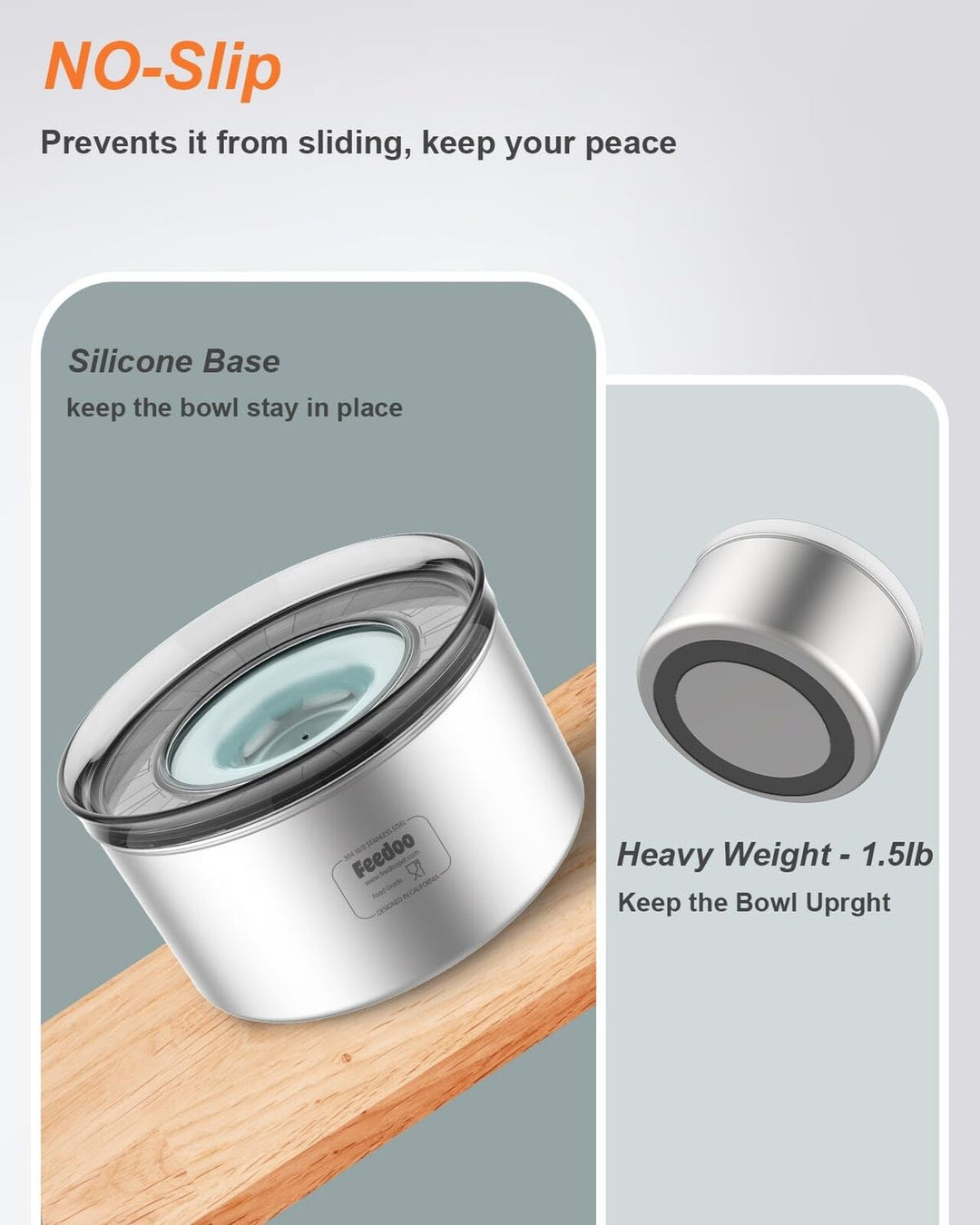 1-Gallon No Spill Stainless Steel Dog Water Bowl - 3.8L Capacity for Mess-Free Hydration