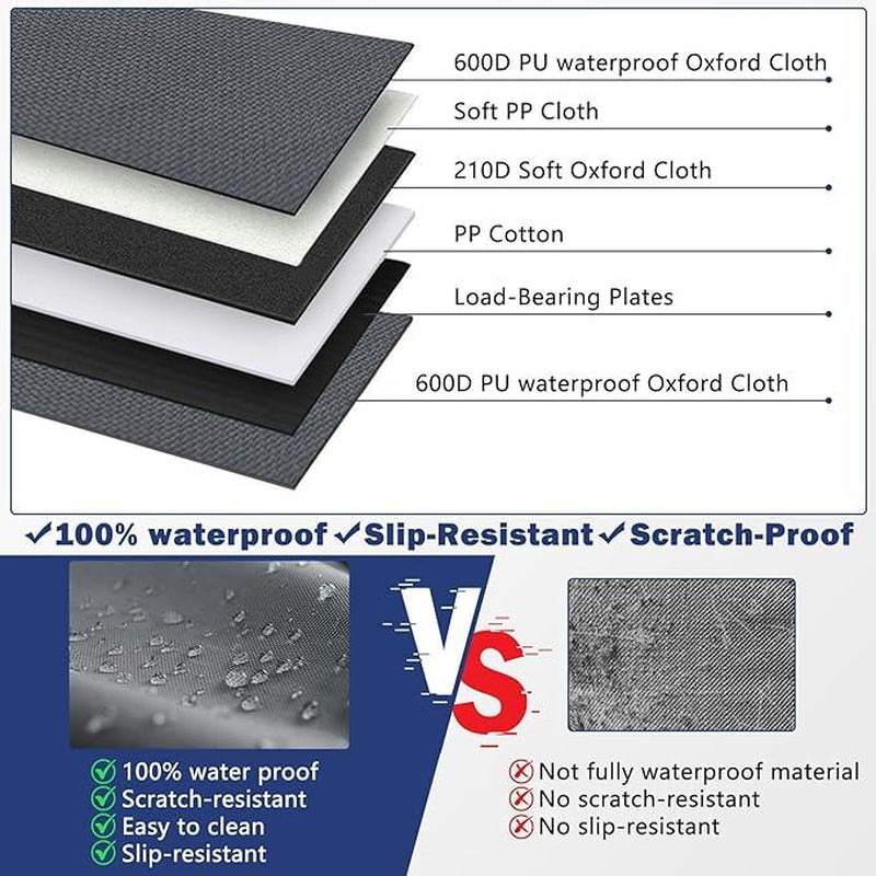 MIXJOY Waterproof Dog Car Seat Cover for Large & Medium Dogs - Breathable, Durable, with Storage Pocket for SUV/Truck Travel