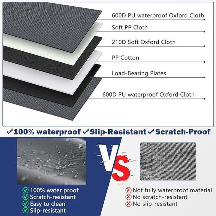 MIXJOY Waterproof Dog Car Seat Cover for Large & Medium Dogs - Breathable, Durable, with Storage Pocket for SUV/Truck Travel