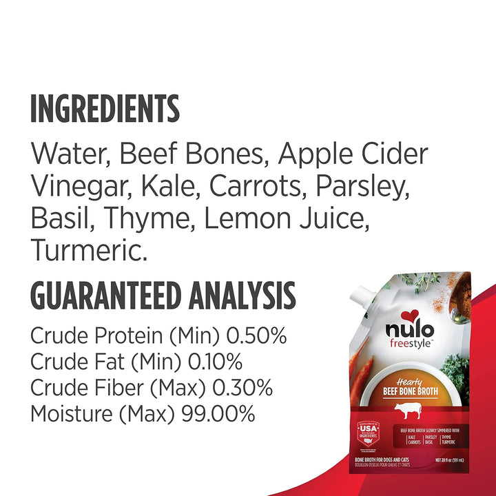 Freestyle Premium Bone Broth for Cats and Dogs - Boost Coat & Skin Quality with Collagen & Chondroitin Sulfate - 20 Fl Oz (Pack of 3)