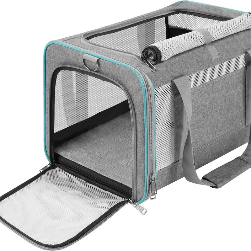 Ultimate Extra Large Pet Carrier - Travel-Friendly, Breathable, Foldable & Machine Washable for Dogs & Cats!