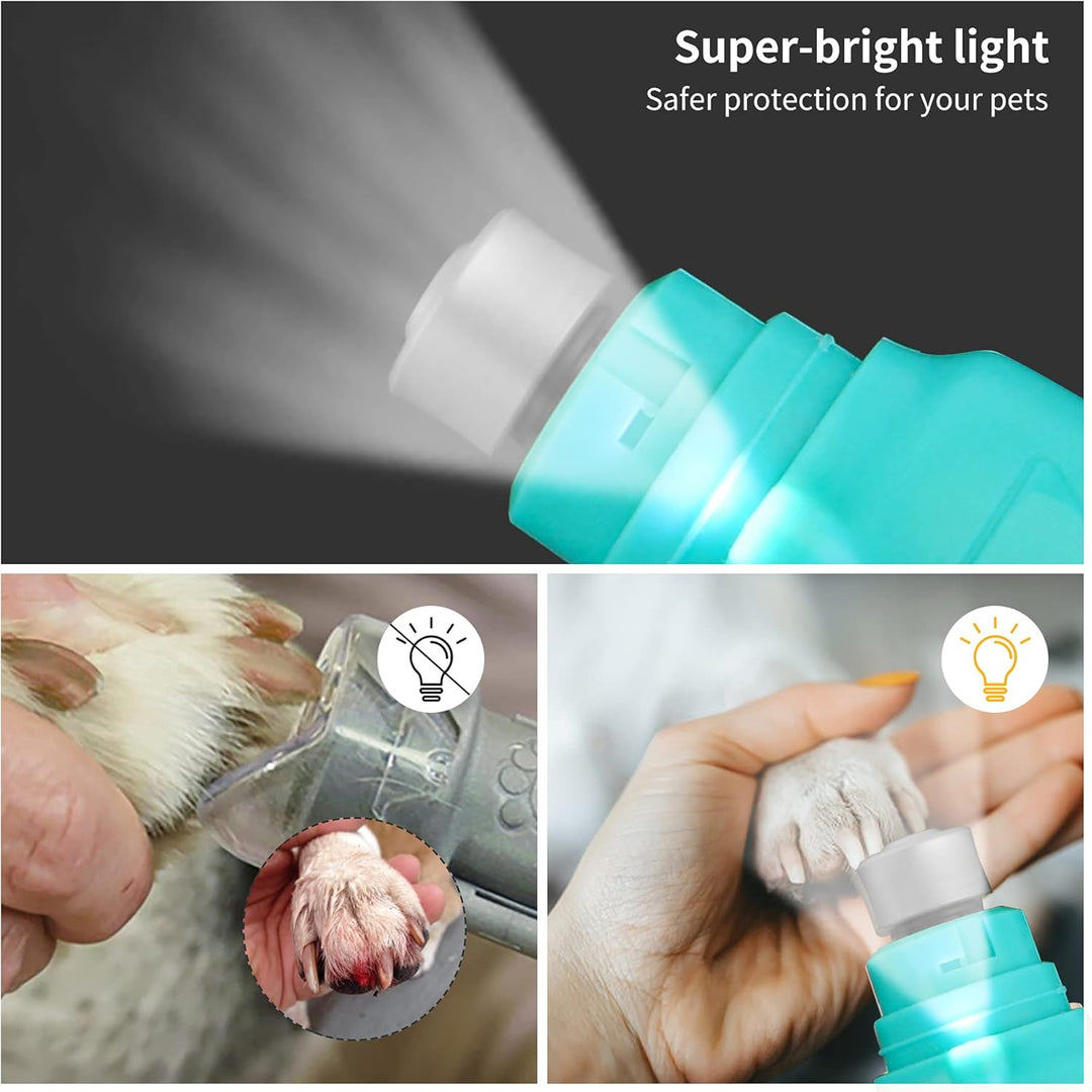 Ultimate Dog Nail Grinder with LED Light - 2-Speed Rechargeable Electric Trimmer for Painless Grooming of All Dog and Cat Sizes