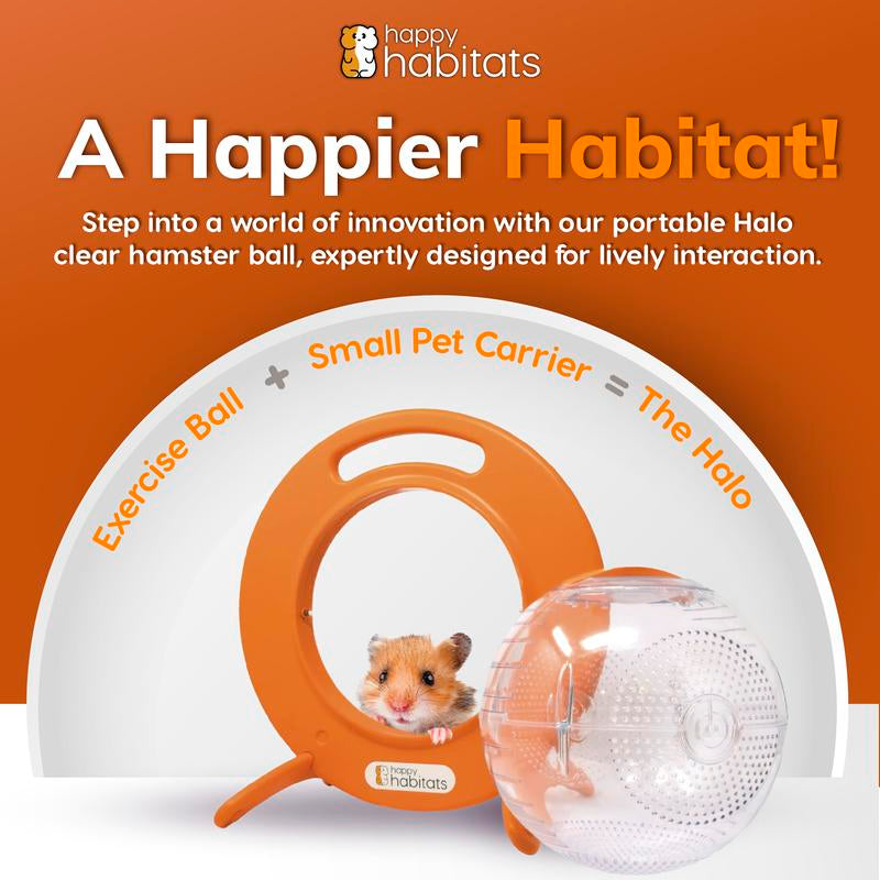 Halo Portable Pet Carrier - Safe & Breathable Hamster Ball for Small Animal Exercise and Travel