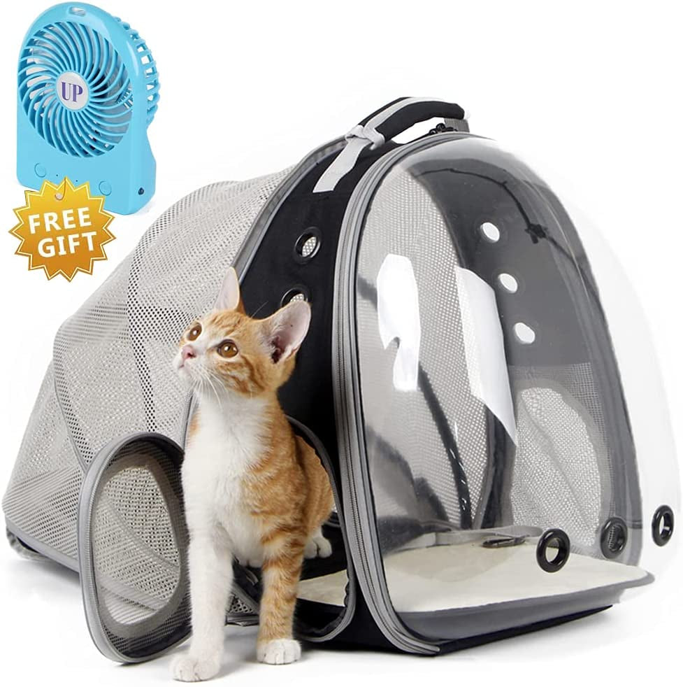 Stylish Cat Bubble Backpack with Fan - Space Capsule Pet Carrier for Cats & Small Dogs up to 12 lbs