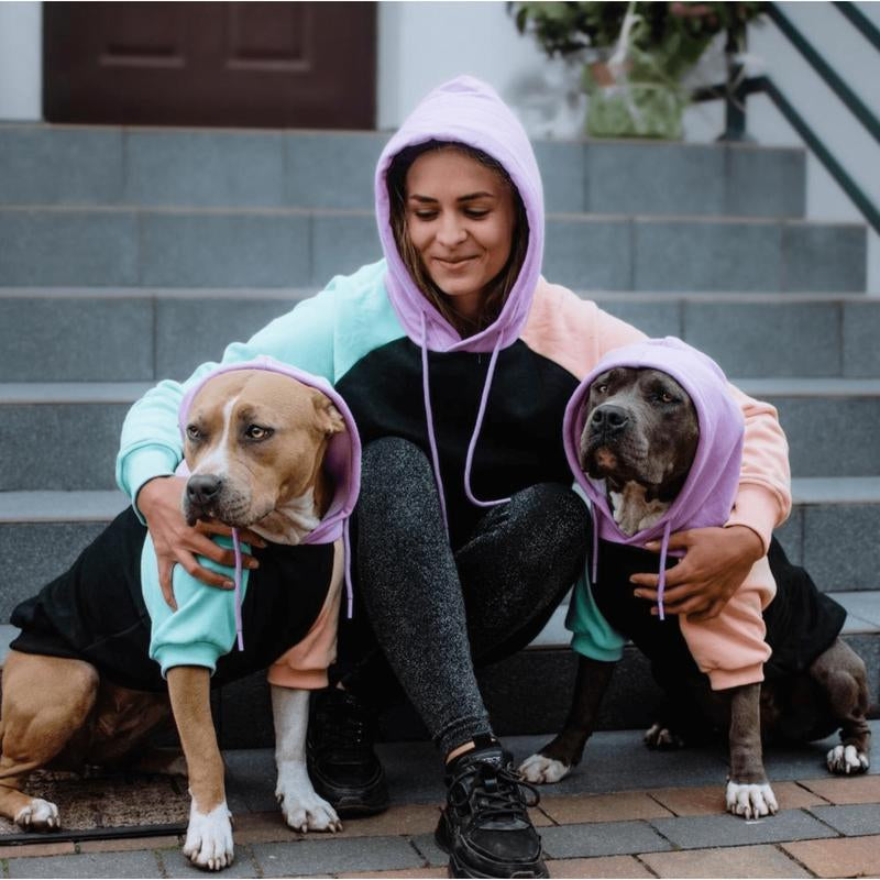 Spark Paws Premium Color Block Dog Hoodies - Ultra Soft, Cozy Fleece for All Breeds!