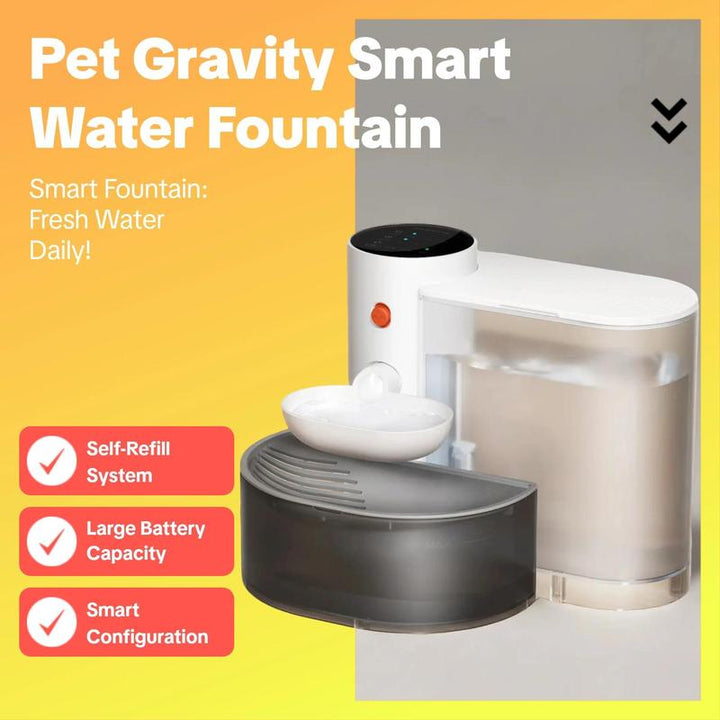 Ultimate Pet Water Fountain: Silent Gravity Smart Dispenser for Cats & Dogs - Healthy Hydration Made Easy!