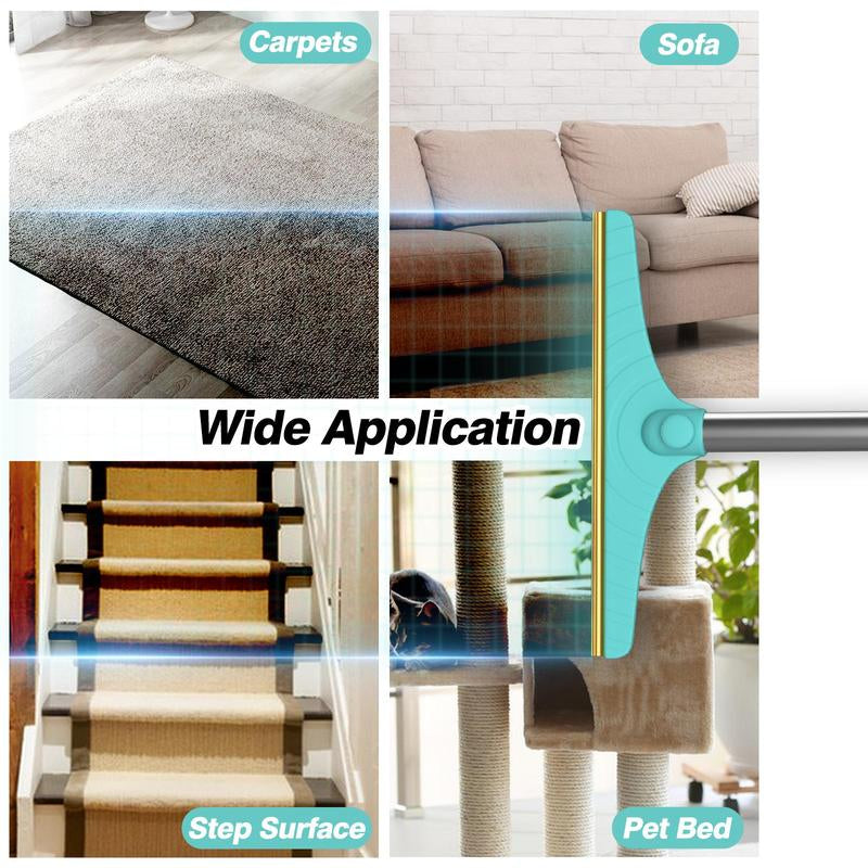 Ultimate Cat Hair Remover - Adjustable Pet Cleaning Brush with Hanging Ring for Effortless Pet Grooming and Carpet Care