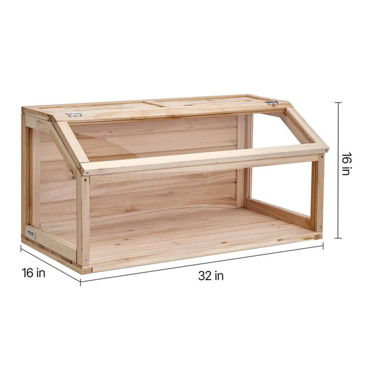 Spacious VEVOR Wooden Hamster Cage Habitat - 32" Clear Cage for Mice & Small Rodents