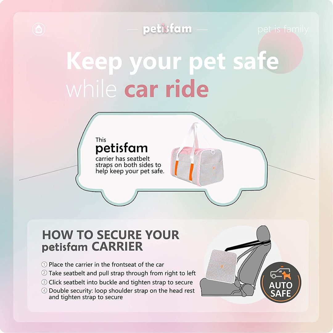 Adorable Fantasy Pink Soft Travel Pet Carrier Bag for Medium Cats and Puppies