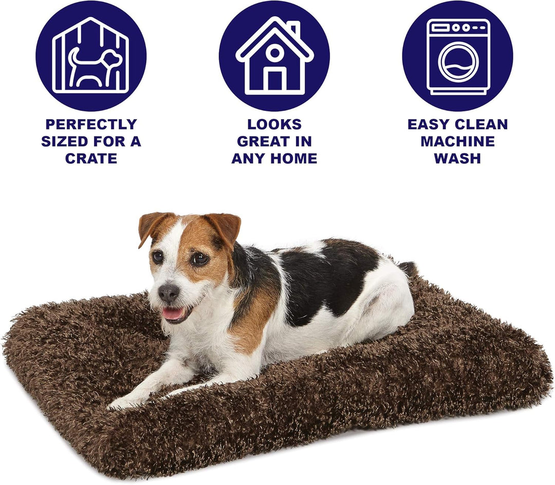 Luxurious Plush Dog & Cat Beds for Crates - Machine Washable, Dryer Safe, 1-Year Warranty