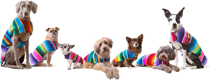 Stylish Handmade Pink Dog Poncho - Authentic Mexican Blanket - XXL Size
