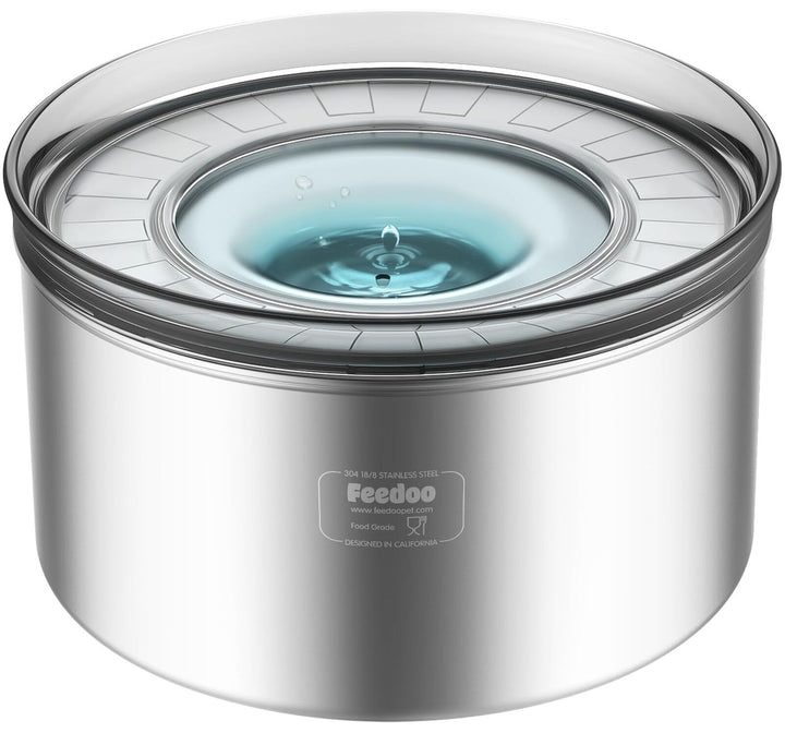 1-Gallon No Spill Stainless Steel Dog Water Bowl - 3.8L Capacity for Mess-Free Hydration