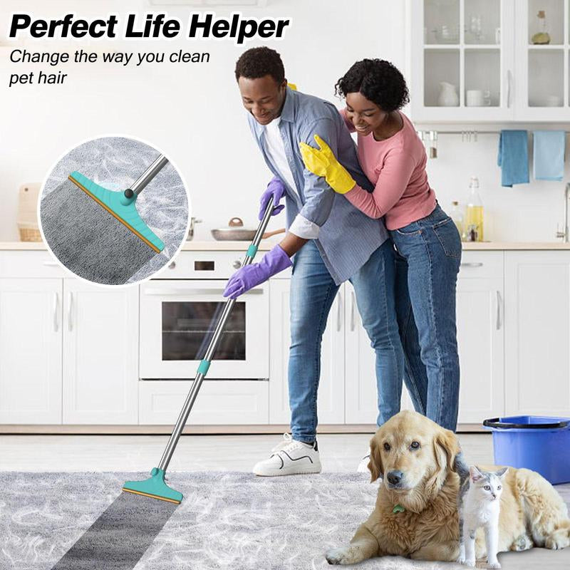 Ultimate Cat Hair Remover - Adjustable Pet Cleaning Brush with Hanging Ring for Effortless Pet Grooming and Carpet Care