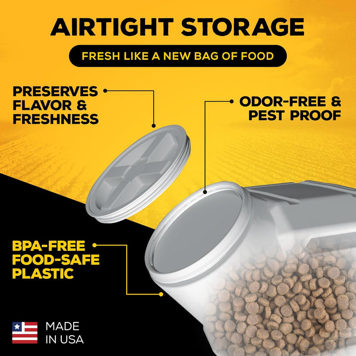 Vittles Vault Pet Food Storage Container - Airtight & Durable, Holds Up to 80 lbs, Perfect for Dogs & Cats, Made in the USA - [14"L X 28"H]