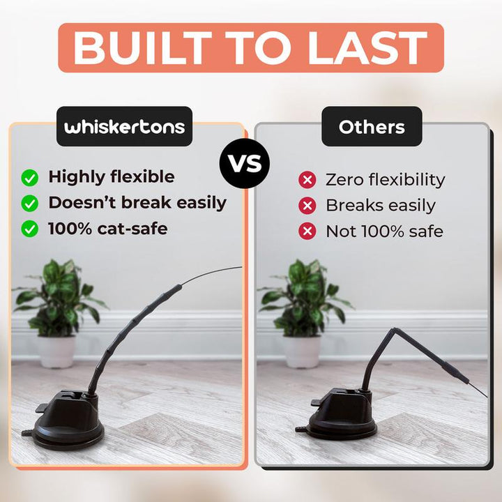 Whiskertons Interactive Bird Simulation Cat Toy Set - Realistic Fun for Your Feline Friend!