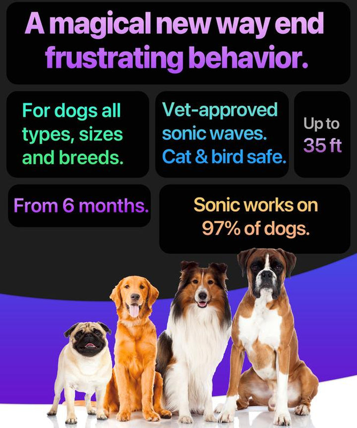 Ultimate Dog Bark Deterrent - Ultrasonic Device for Easy Behavior Correction - No Yelling or Swatting Needed!