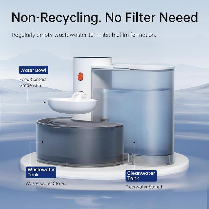 Ultimate Pet Water Fountain: Silent Gravity Smart Dispenser for Cats & Dogs - Healthy Hydration Made Easy!