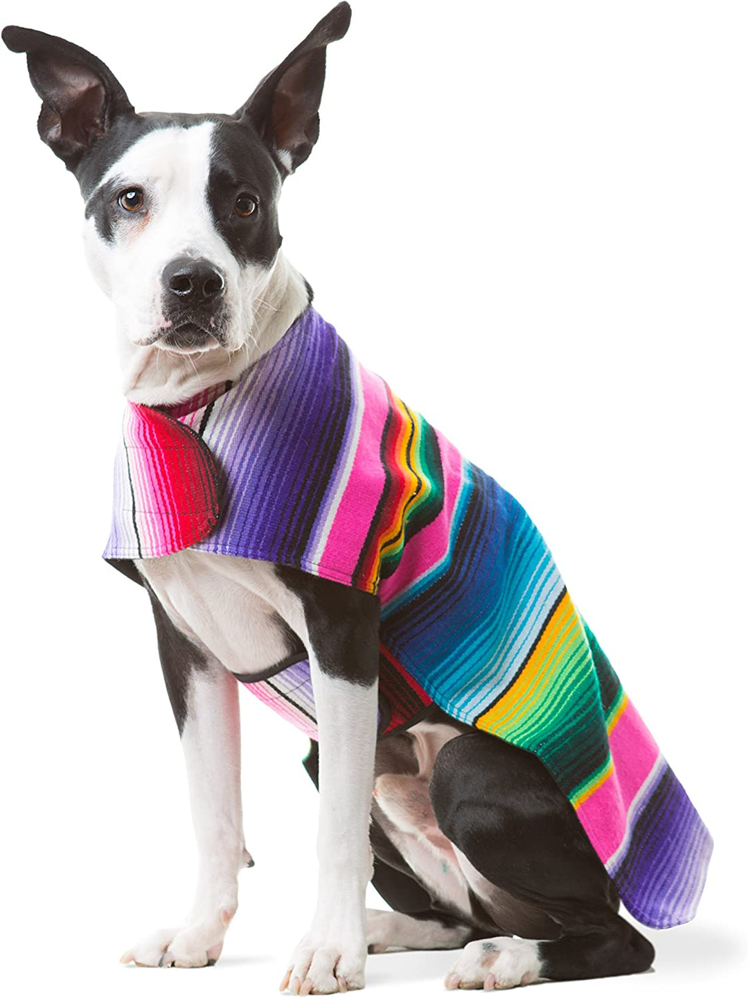 Stylish Handmade Pink Dog Poncho - Authentic Mexican Blanket - XXL Size