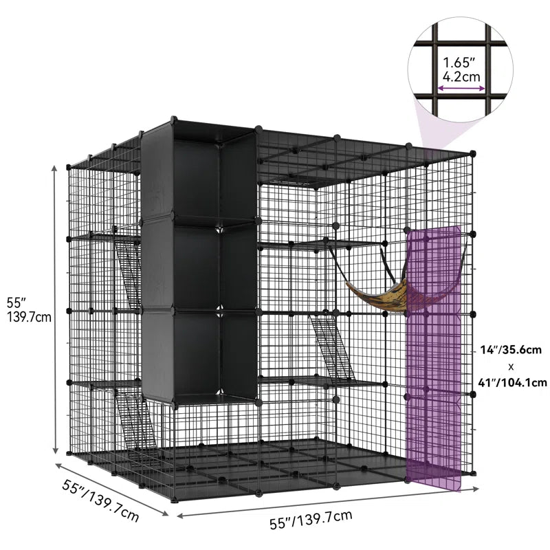 Boivin Portable Outdoor Cat Cage - Ultimate Catio & Cat House with Shelves for Happy Cats!
