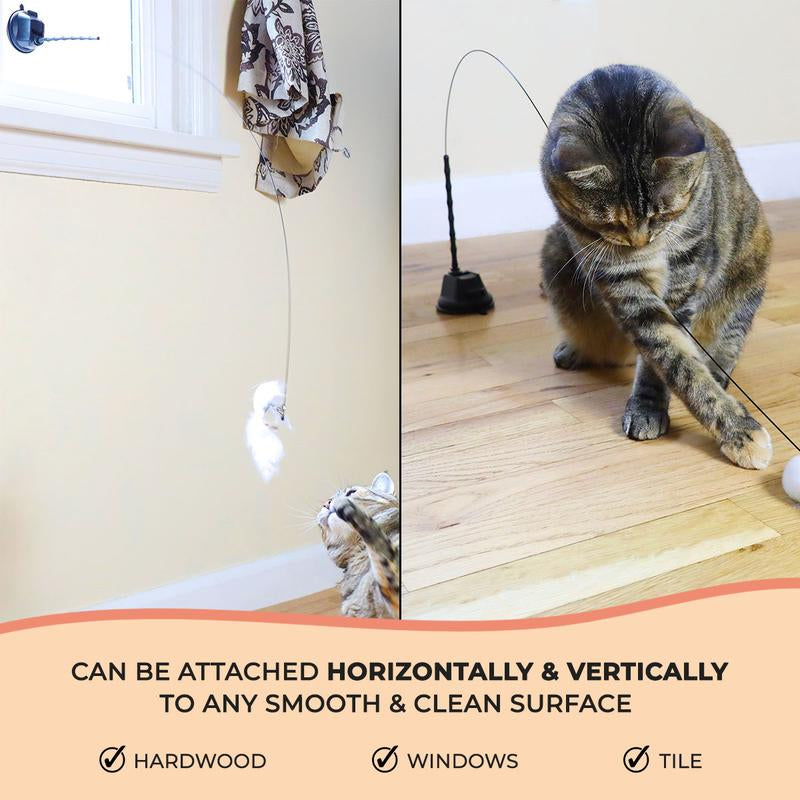 Whiskertons Interactive Bird Simulation Cat Toy Set - Realistic Fun for Your Feline Friend!