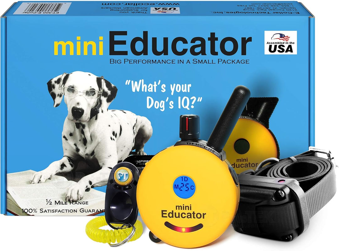 Ultimate Waterproof E-Collar Trainer - 1/2 Mile Range, 100 Levels, Vibration & Sound, Includes Petstek Clicker