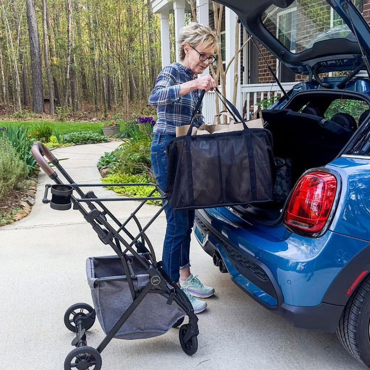 Strolee Luxury Pet Stroller V3 – Complete Travel System & Personal Shopping Cart –Quick Clip Bassinet Canopy, Lightweight Aluminum Frame – Ultra Compact Fold- Water Resistant Removable Carrier