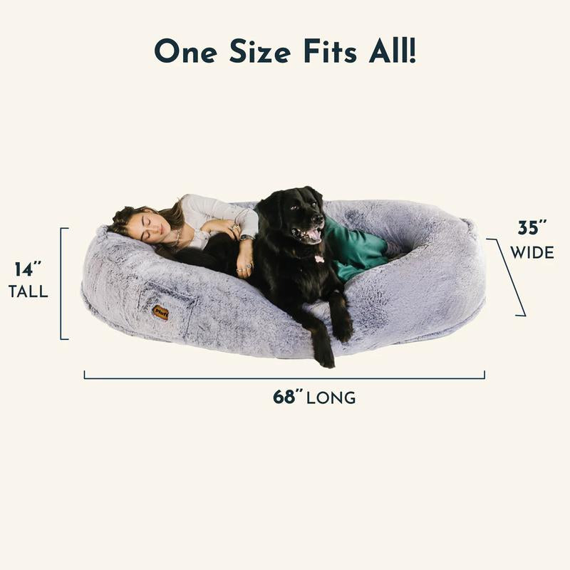 Plufl World'S First HUMAN DOG BED - Premium Adult Sized Bed for Relaxation - as Seen on Shark Tank