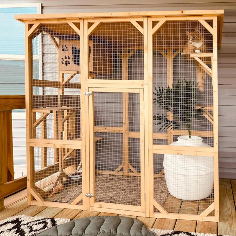 Euretta Large Waterproof Cat Playpen - Perfect for Indoor and Outdoor Fun!
