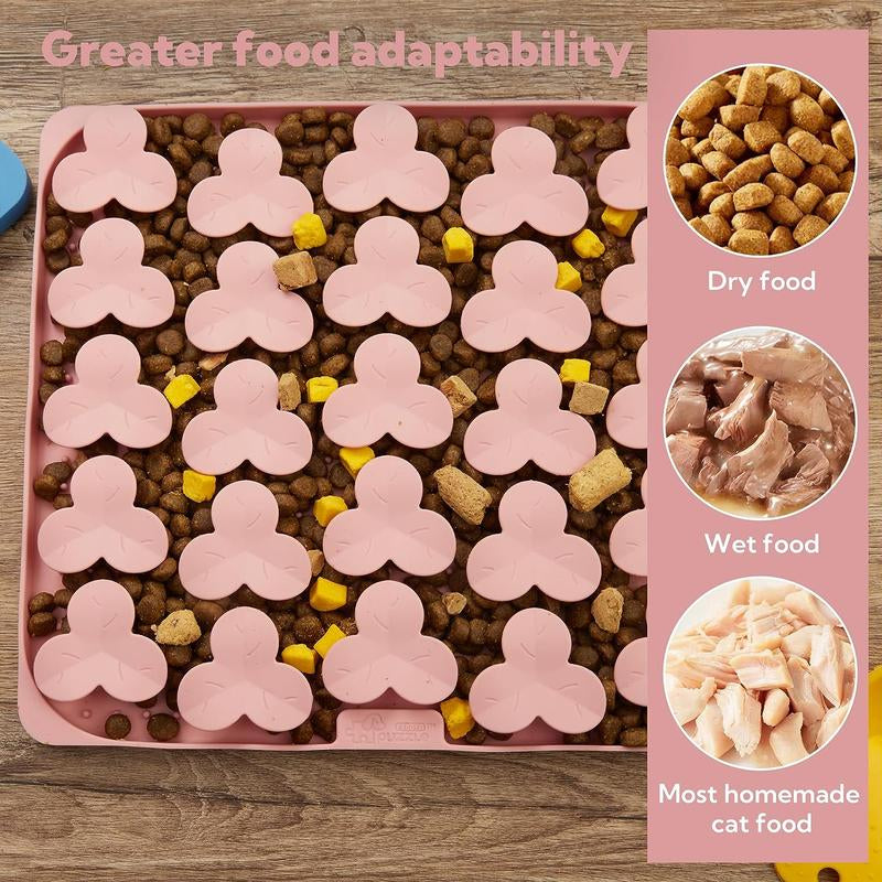 Interactive Silicone Lick Mat & Snuffle Mat for Dogs and Cats - Slow Feeder with Suction Cups, Dishwasher Safe, Perfect for Enrichment Feeding!
