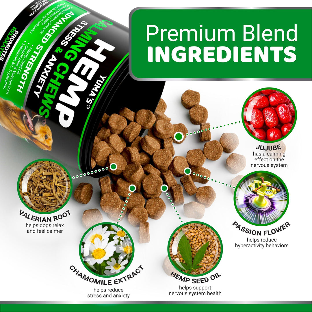 Ultimate Relaxation for Your Dog: Advanced Hemp Calming Chews - 170 Delicious Chicken Flavor Treats