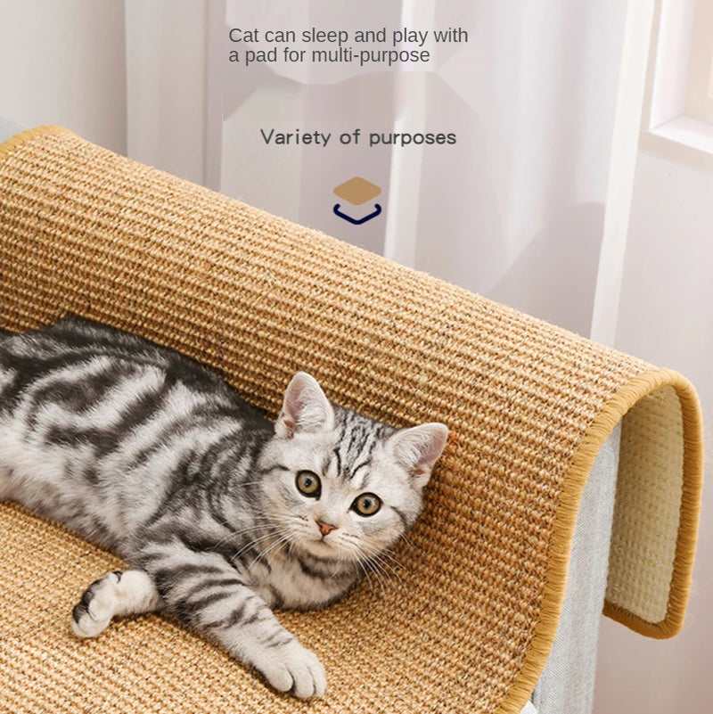 Premium Sisal Cat Scratcher Mat - Nail Sharpening Board for Cats, Furniture Protector for Chairs, Tables & Sofas
