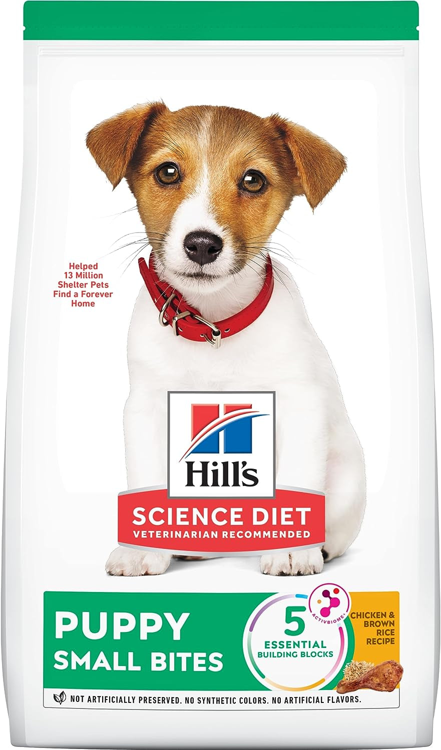 Premium Chicken Meal & Barley Recipe Dry Dog Food for Puppies - Small Bites, 15.5 Lb. Bag