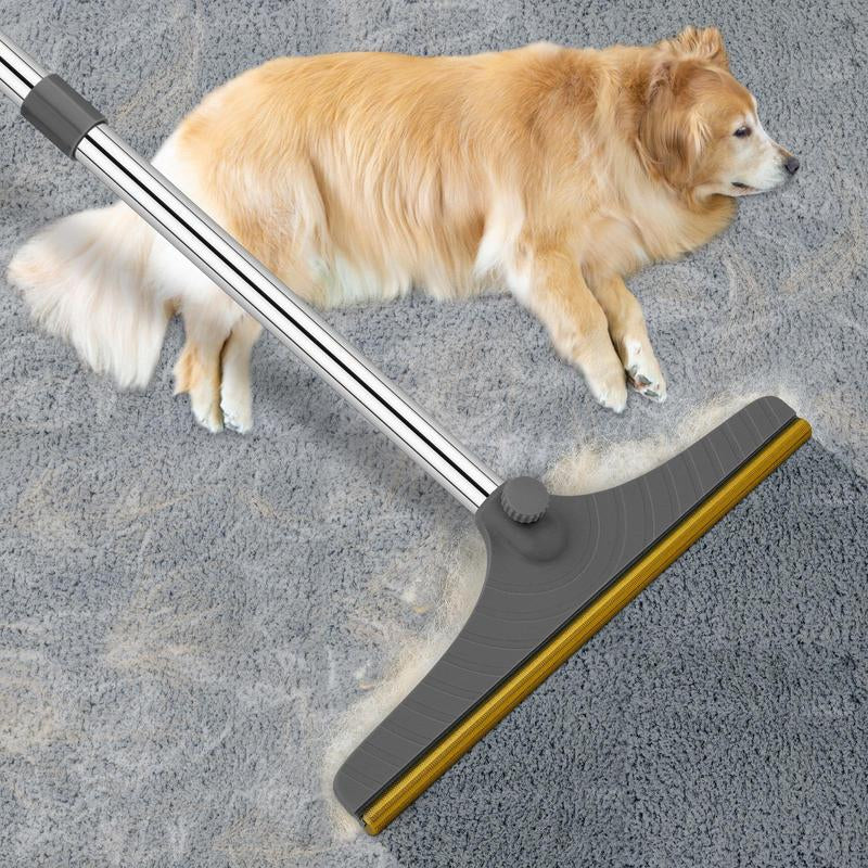Ultimate Cat Hair Remover - Adjustable Pet Cleaning Brush with Hanging Ring for Effortless Pet Grooming and Carpet Care